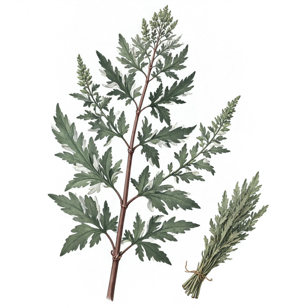 Mugwort botanical illustration