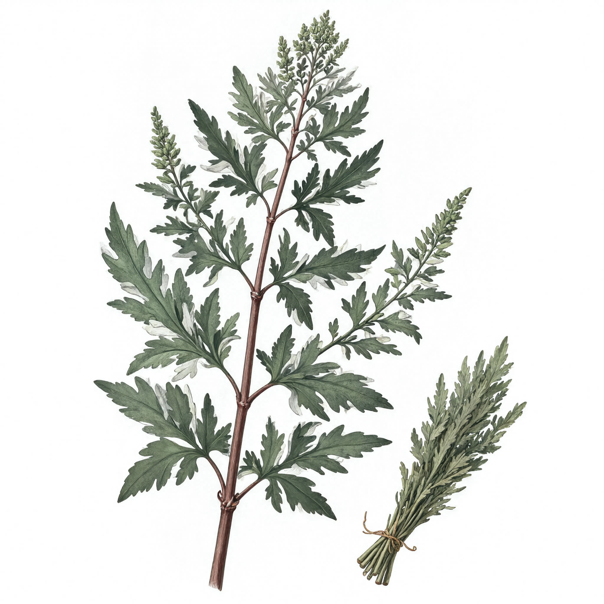 Mugwort botanical illustration