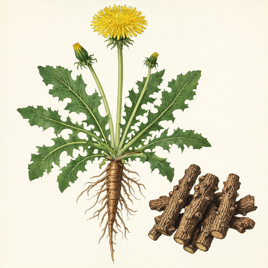 Dandelion Root botanical illustration