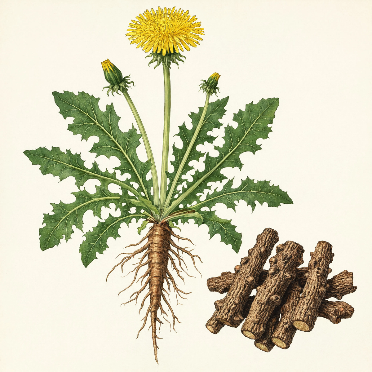 Dandelion Root botanical illustration