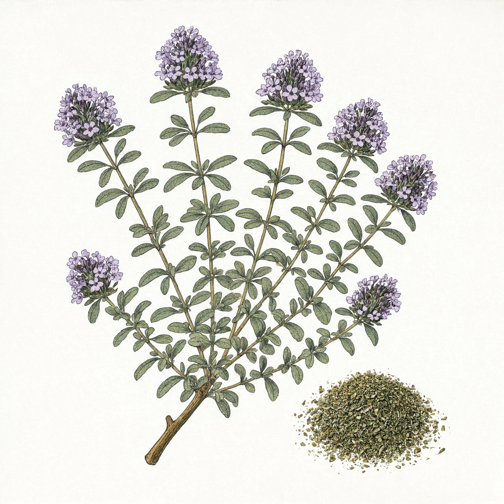 Thyme botanical illustration