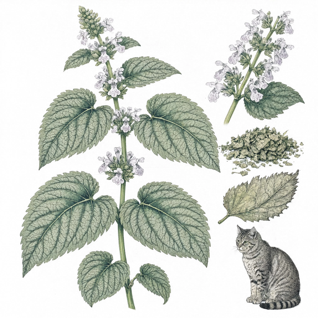 Catnip botanical illustration
