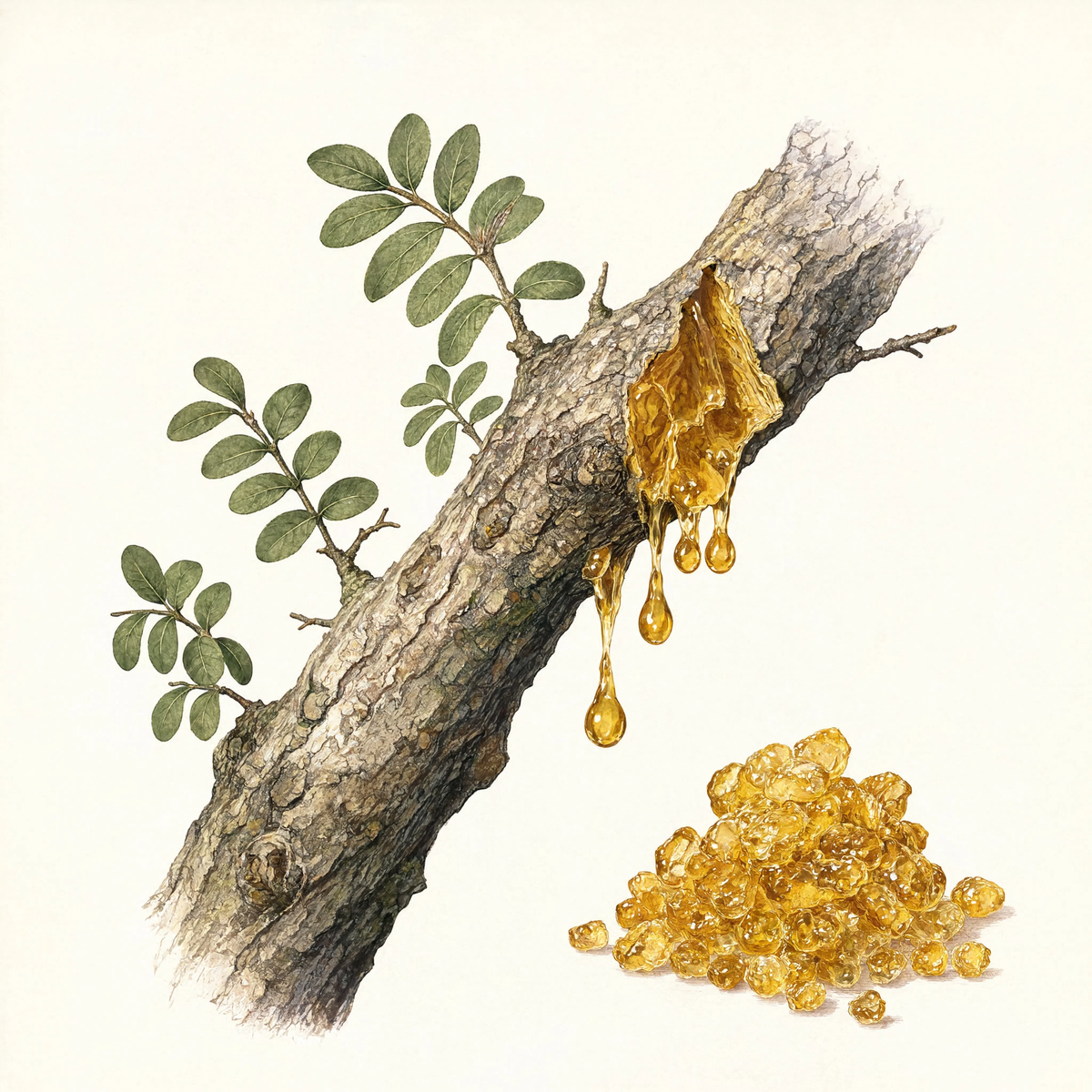 Frankincense botanical illustration