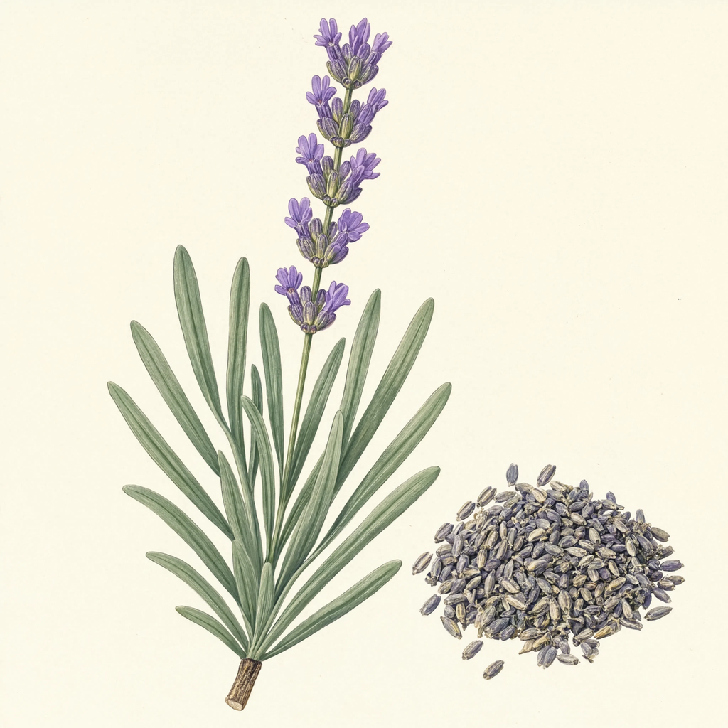 Lavender botanical illustration