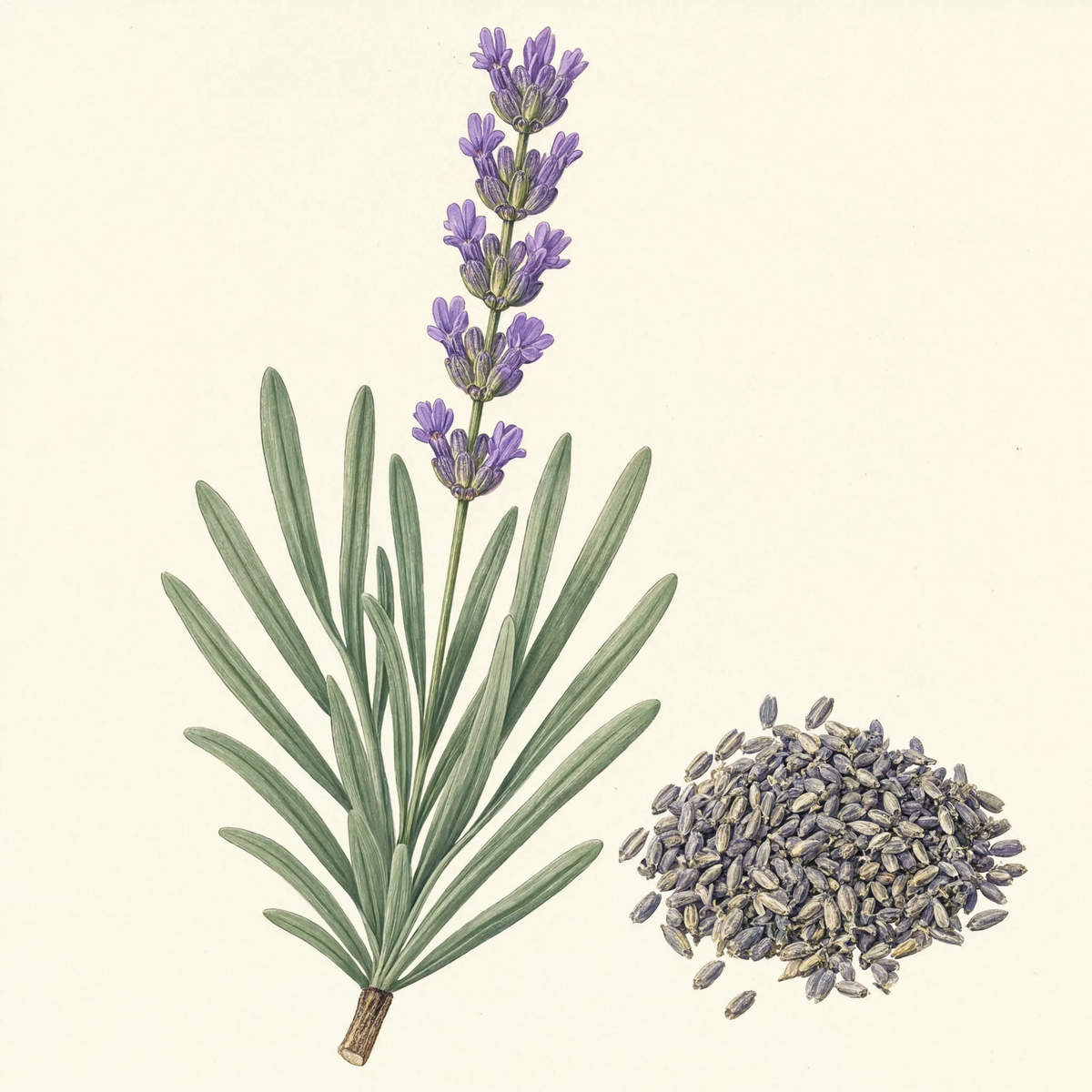 Lavender botanical illustration