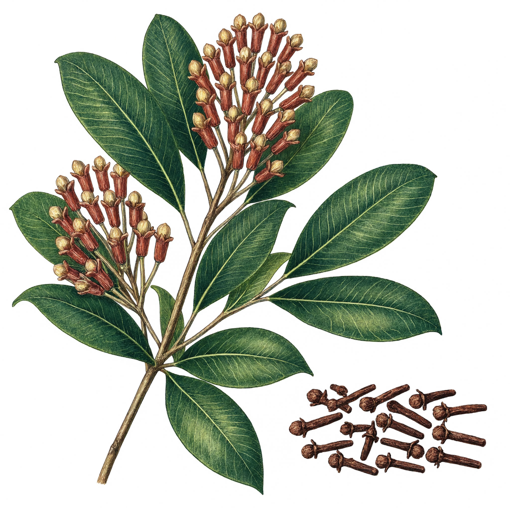 Cloves botanical illustration
