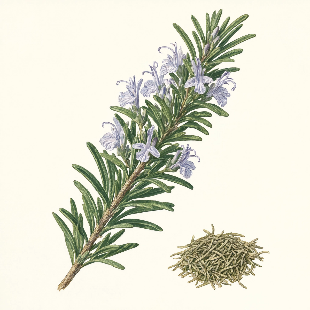 Rosemary botanical illustration