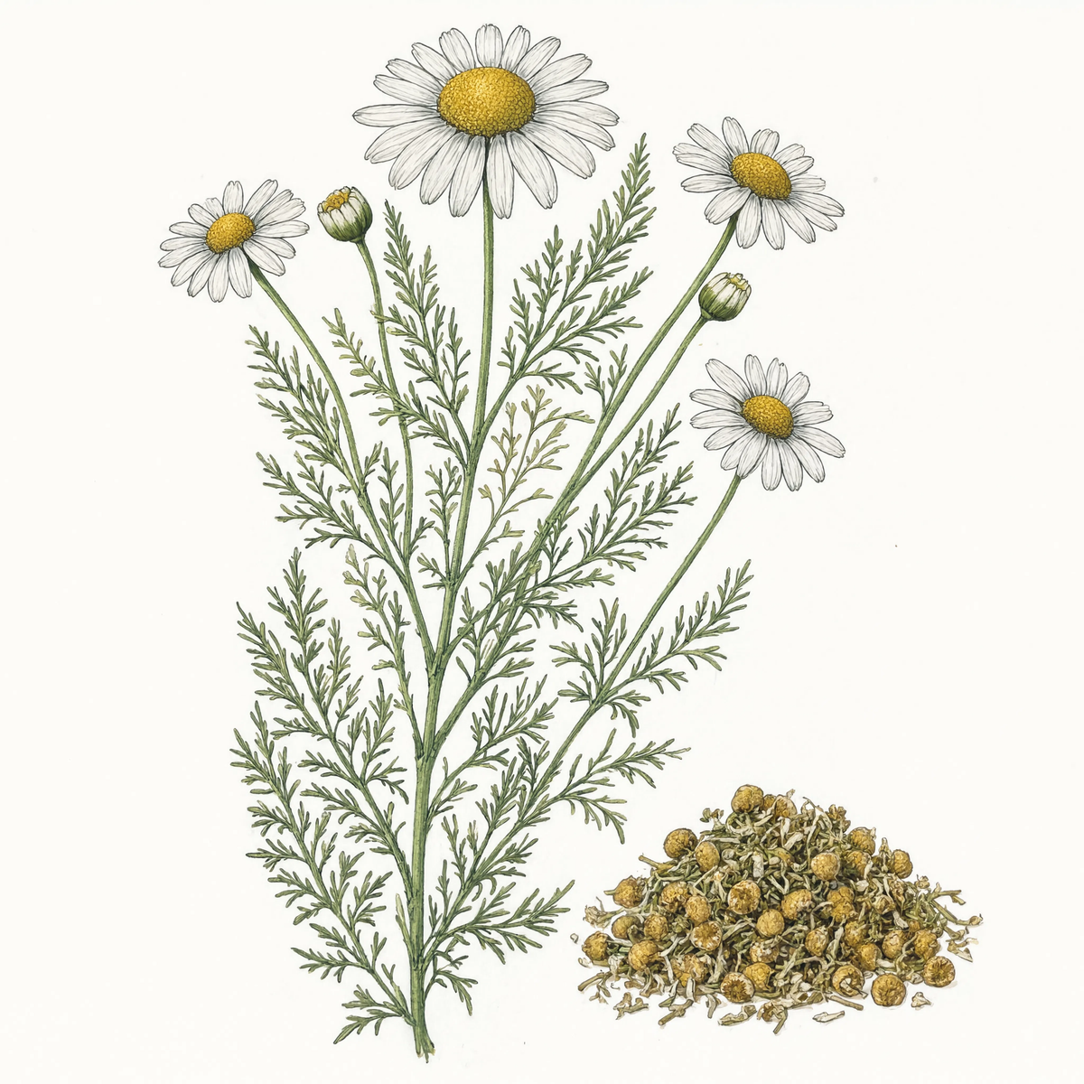 Chamomile botanical illustration