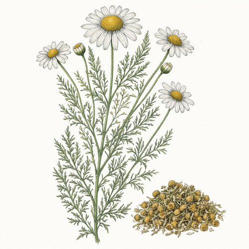 Chamomile botanical illustration