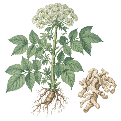 Angelica Root botanical illustration
