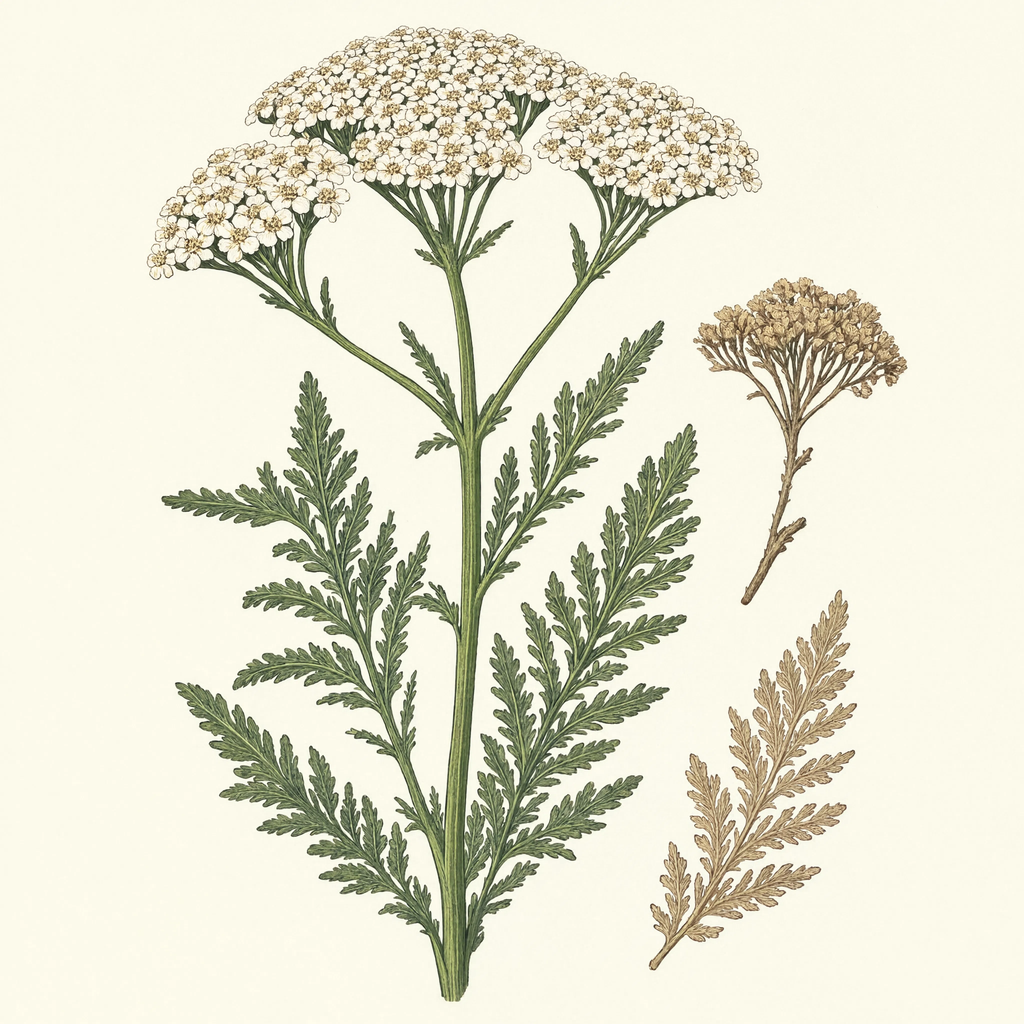 Yarrow botanical illustration