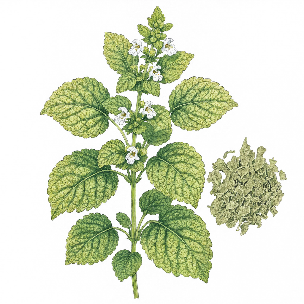 Lemon balm botanical illustration