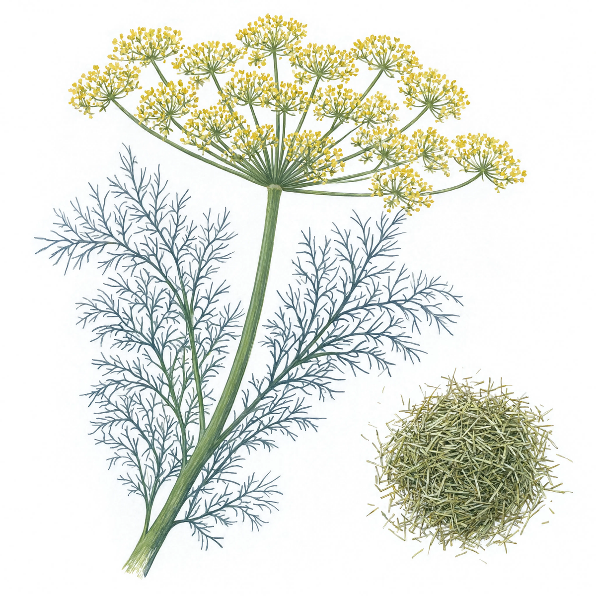 Dill Weed botanical illustration