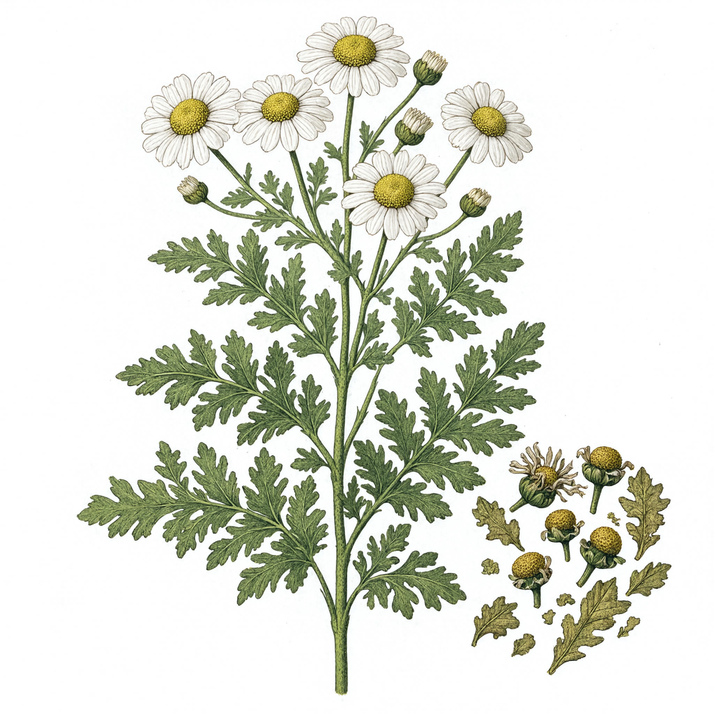 Feverfew botanical illustration